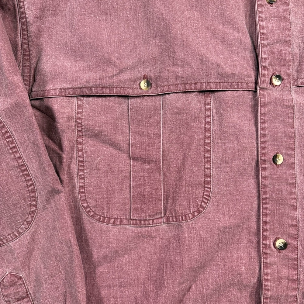 Red Head Brand Co. Button Up Long Sleeve Red Men's Size XXL Elbow Patches VTG - Picture 8 of 15